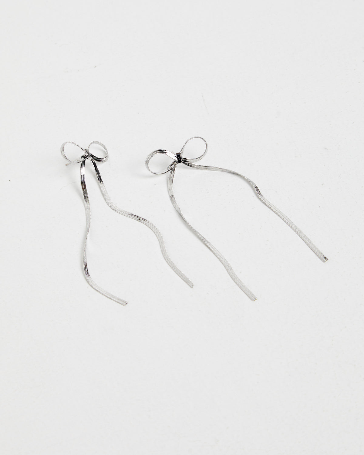 Georgia Bow Earrings SILVER