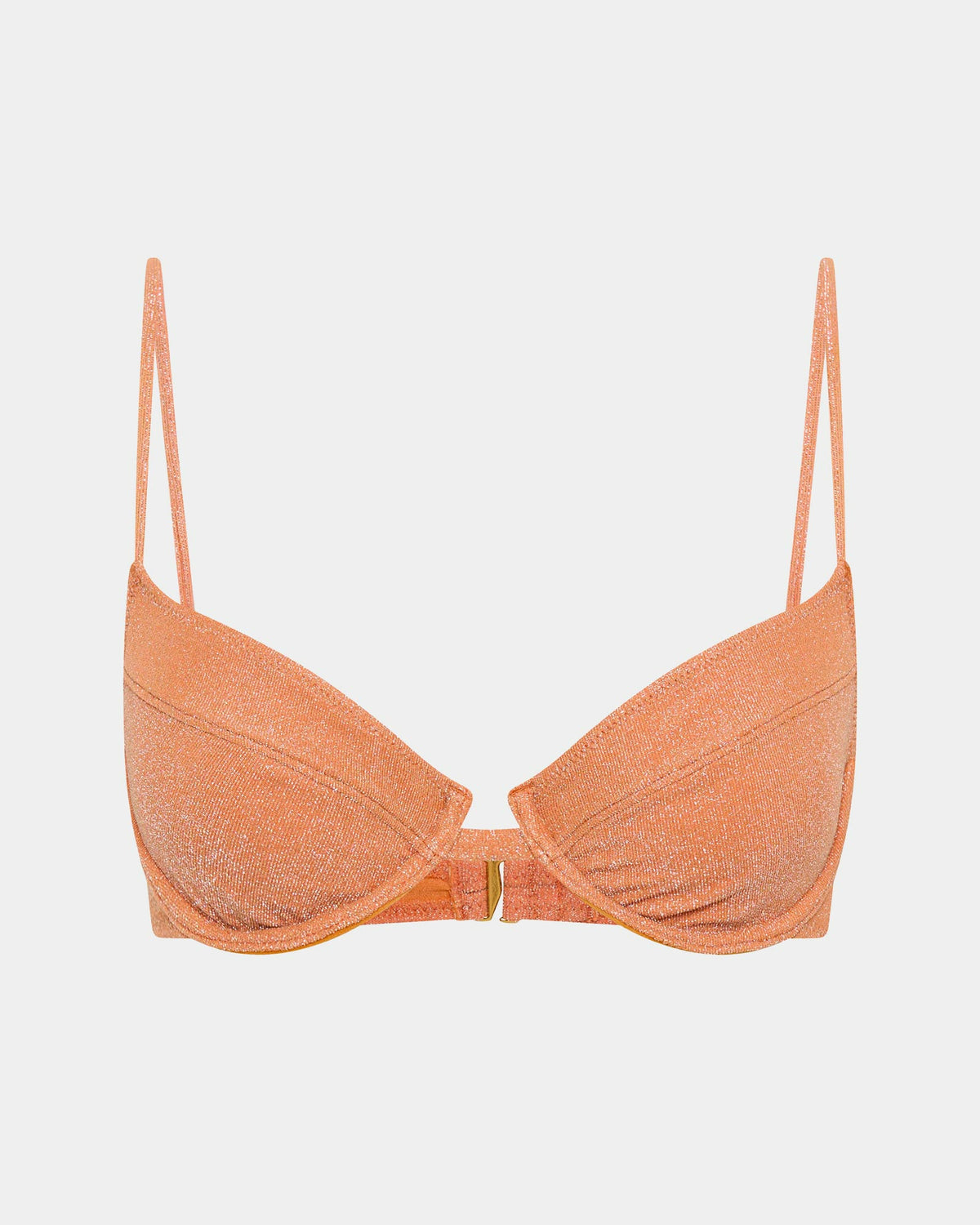 Lurex Underwire Bikini Top ORANGE