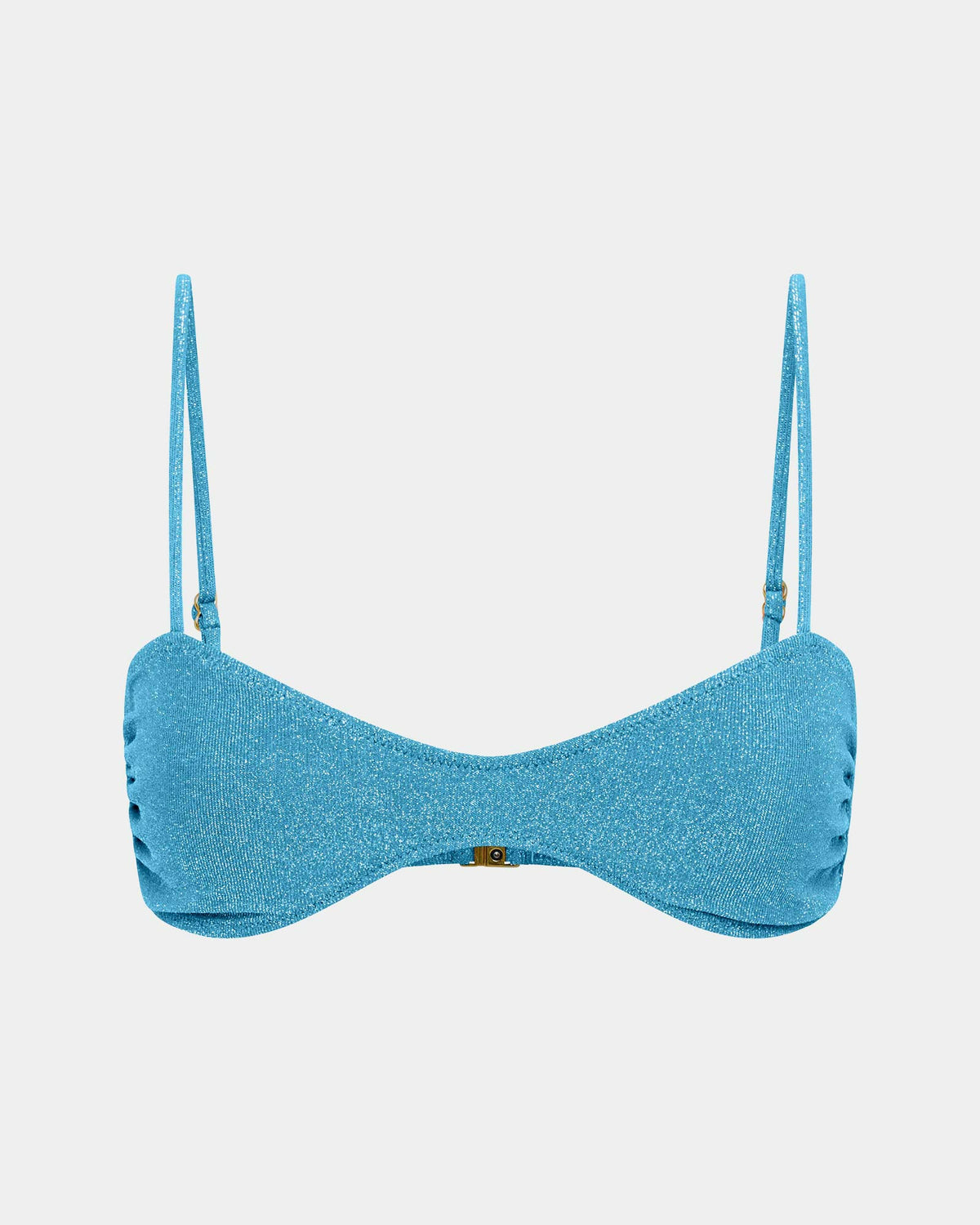 Lurex Curve Crop Bikini Top BLUE