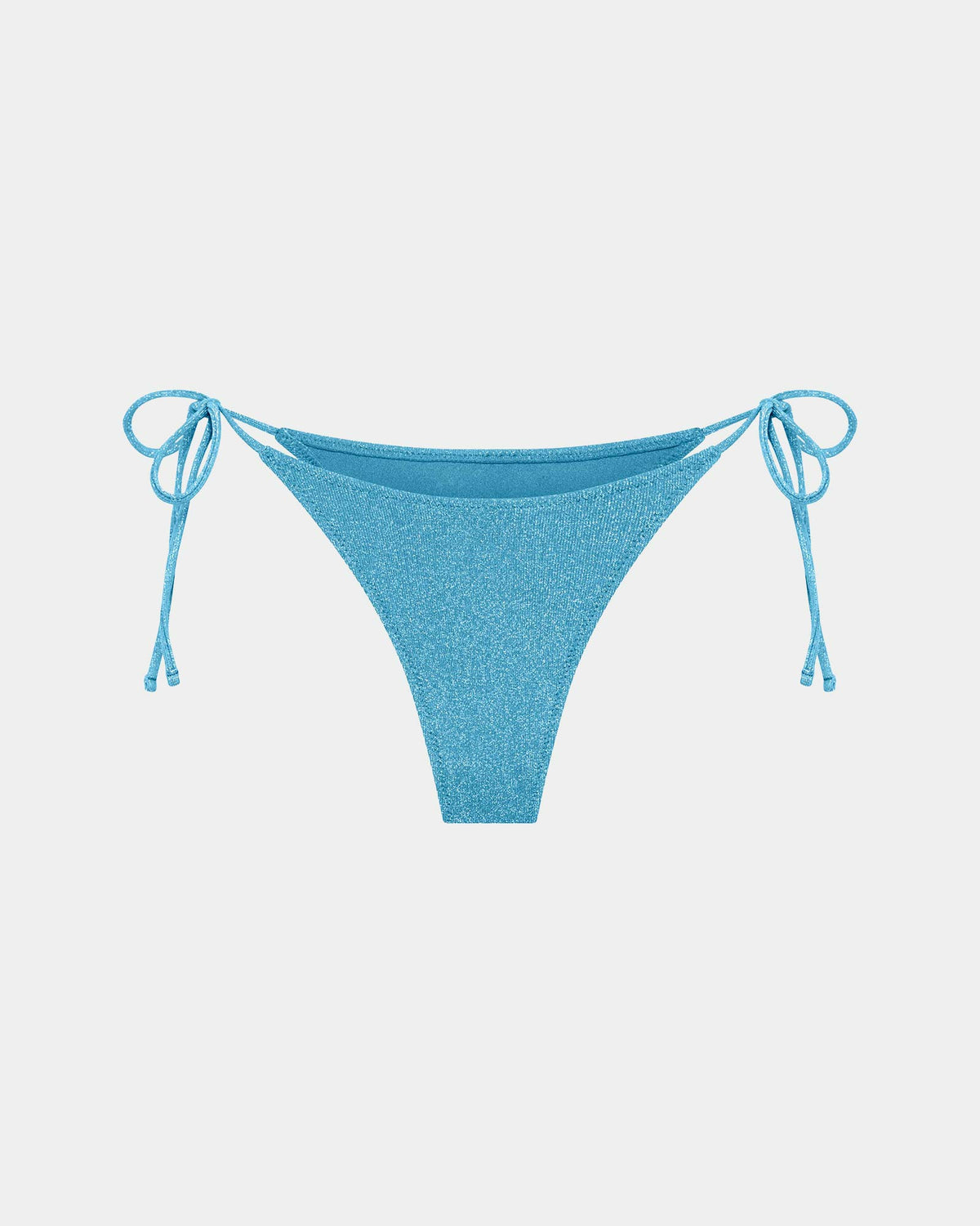Lurex Tie Side Bikini Bottom BLUE