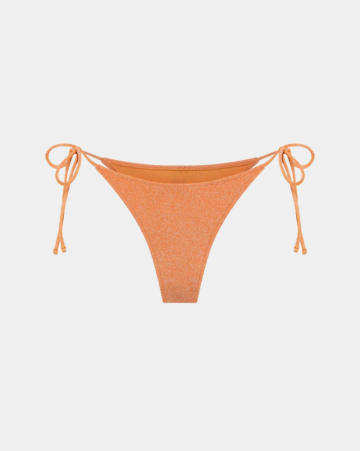 Lurex Tie Side Bikini Bottom ORANGE