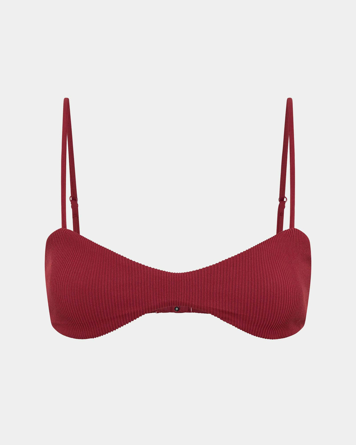 Rib Curve Crop Bikini Top BERRY