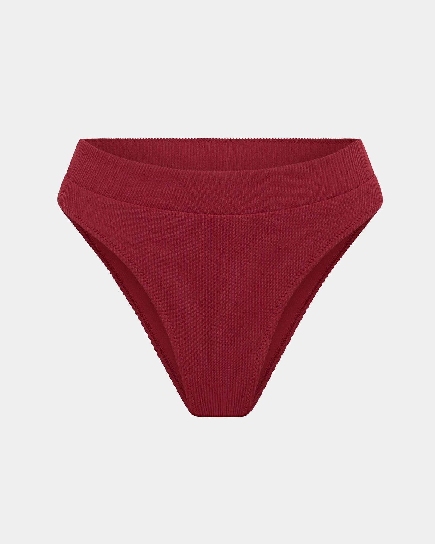 Rib 80'S High Cut Bikini Bottoms