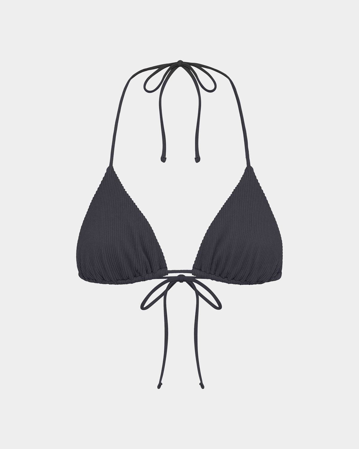 Rib Halter Triangle Bikini Top STORM