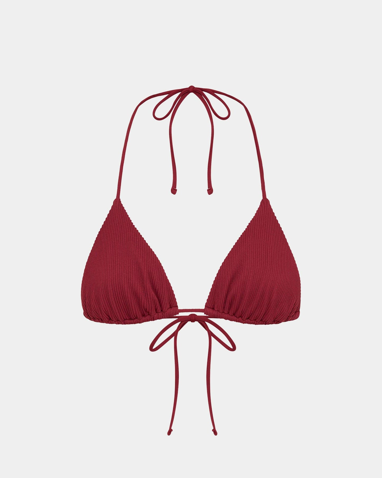 Rib Halter Triangle Bikini Top