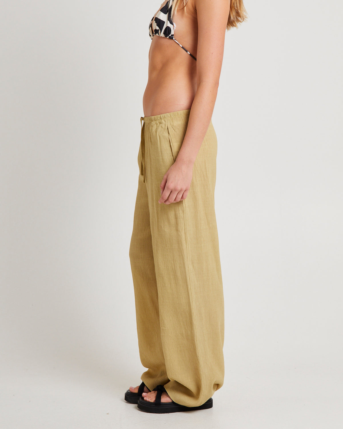 Indra Crinkle Pants LEMON