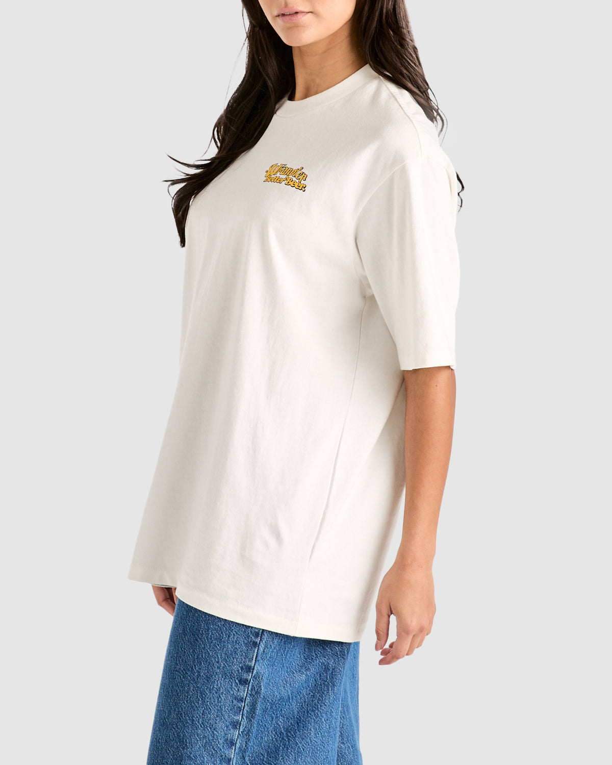 Wrangler x Better Beer Load Off Slacker T-Shirt VINTAGE WHITE