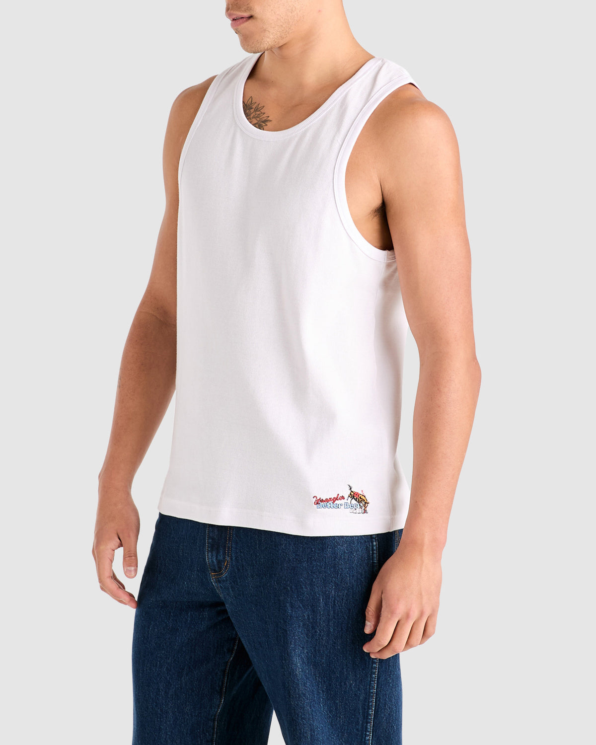 Wrangler x Better Beer Saddled Rib Tank WHITE