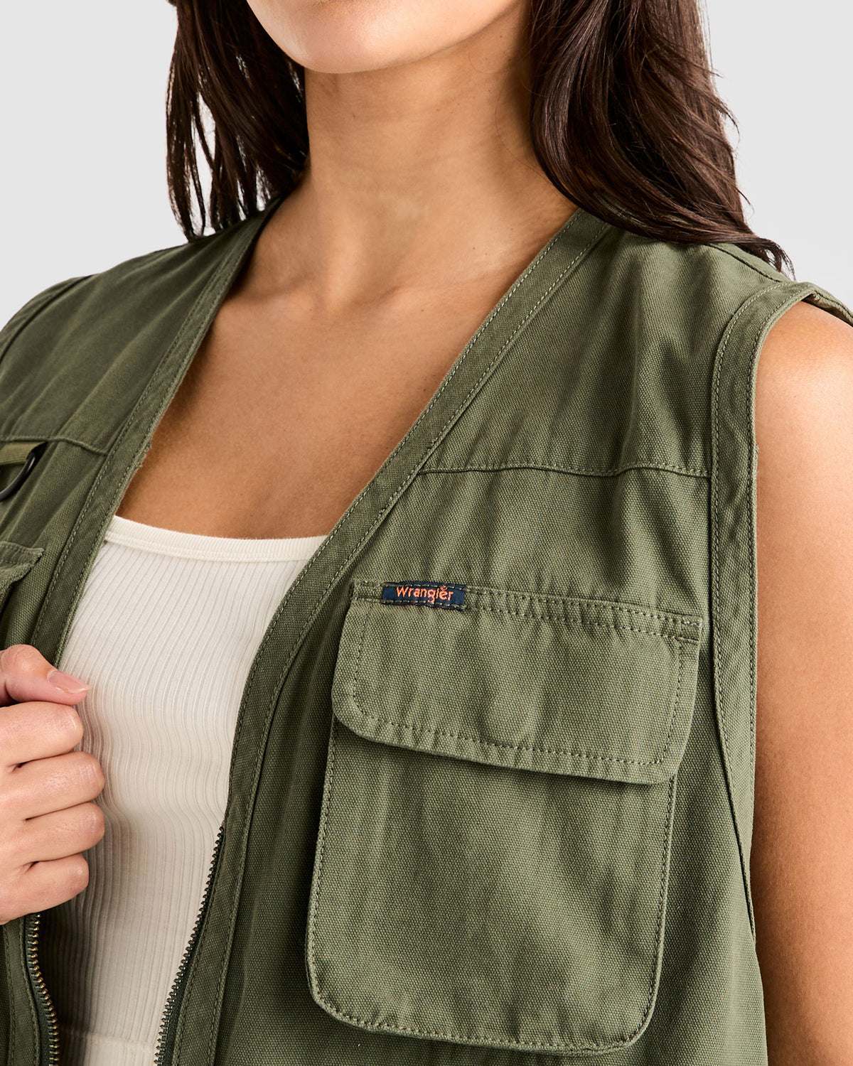 Wrangler x Better Beer Come Prepared Vest EUCALYPTUS