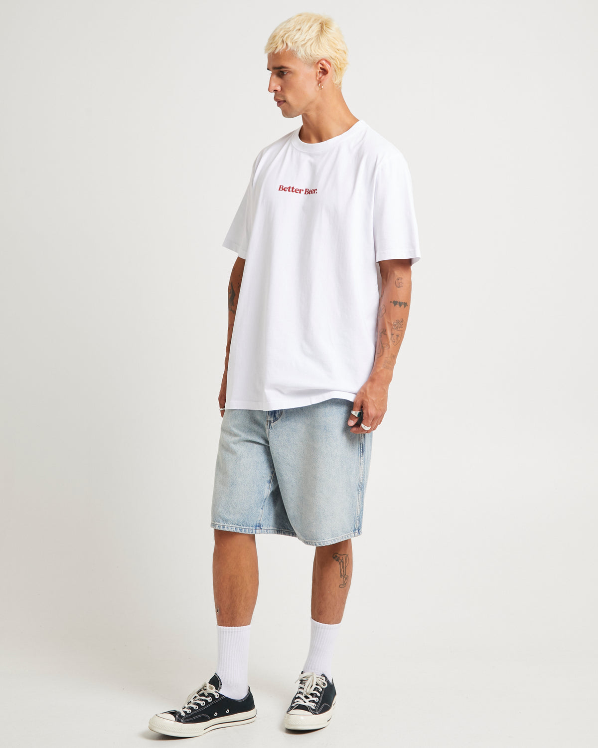 Oasis Print Short Sleeve T-Shirt WHITE