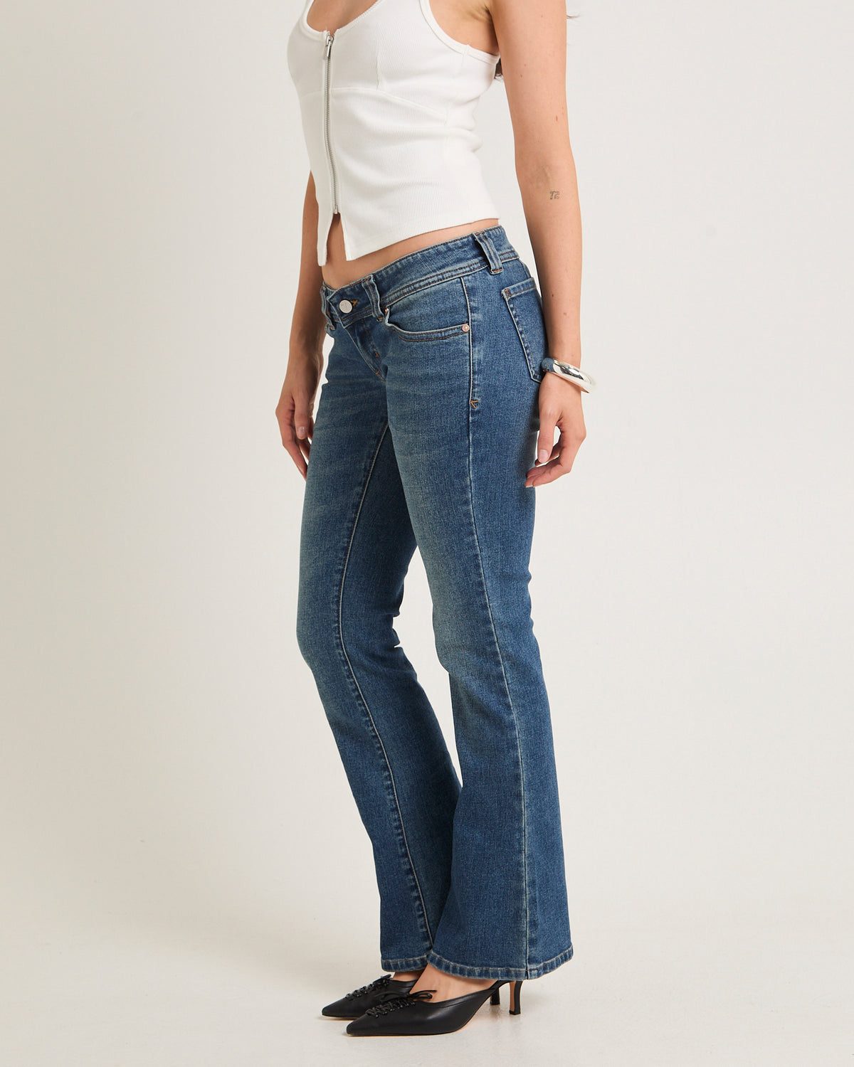 00 Super Low Kick Denim Jeans Petra MID VINTAGE INDIGO