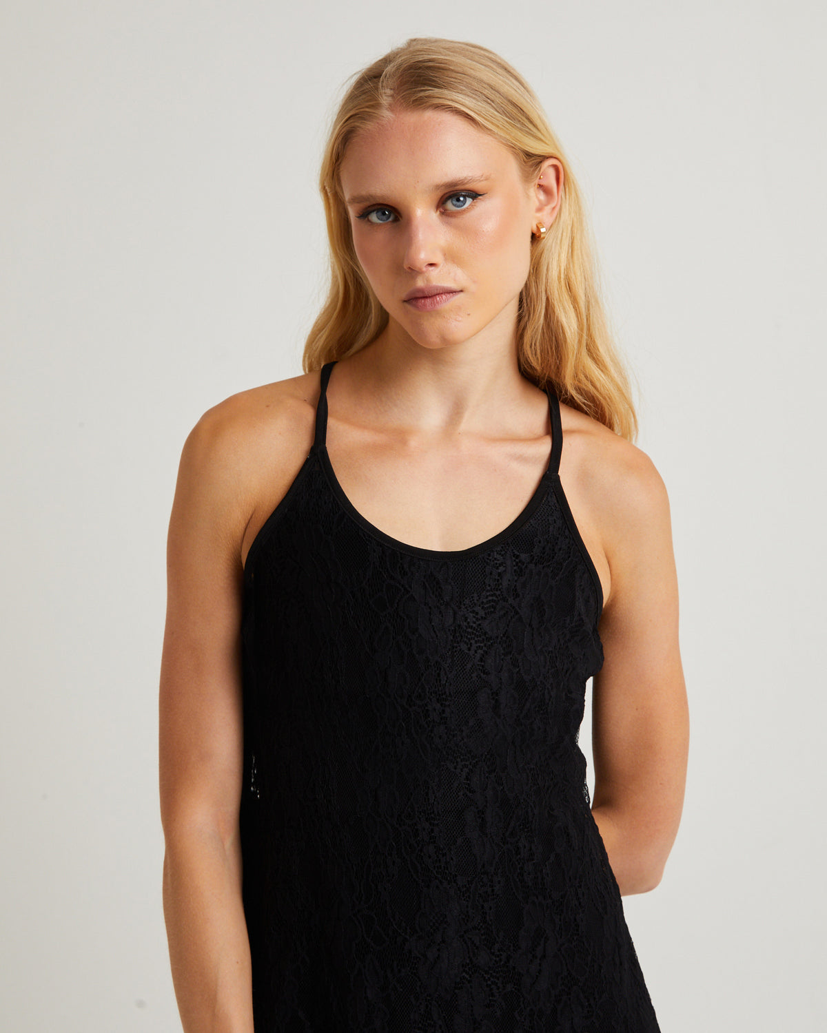Sacred Lace Midi Dress Black BLACK