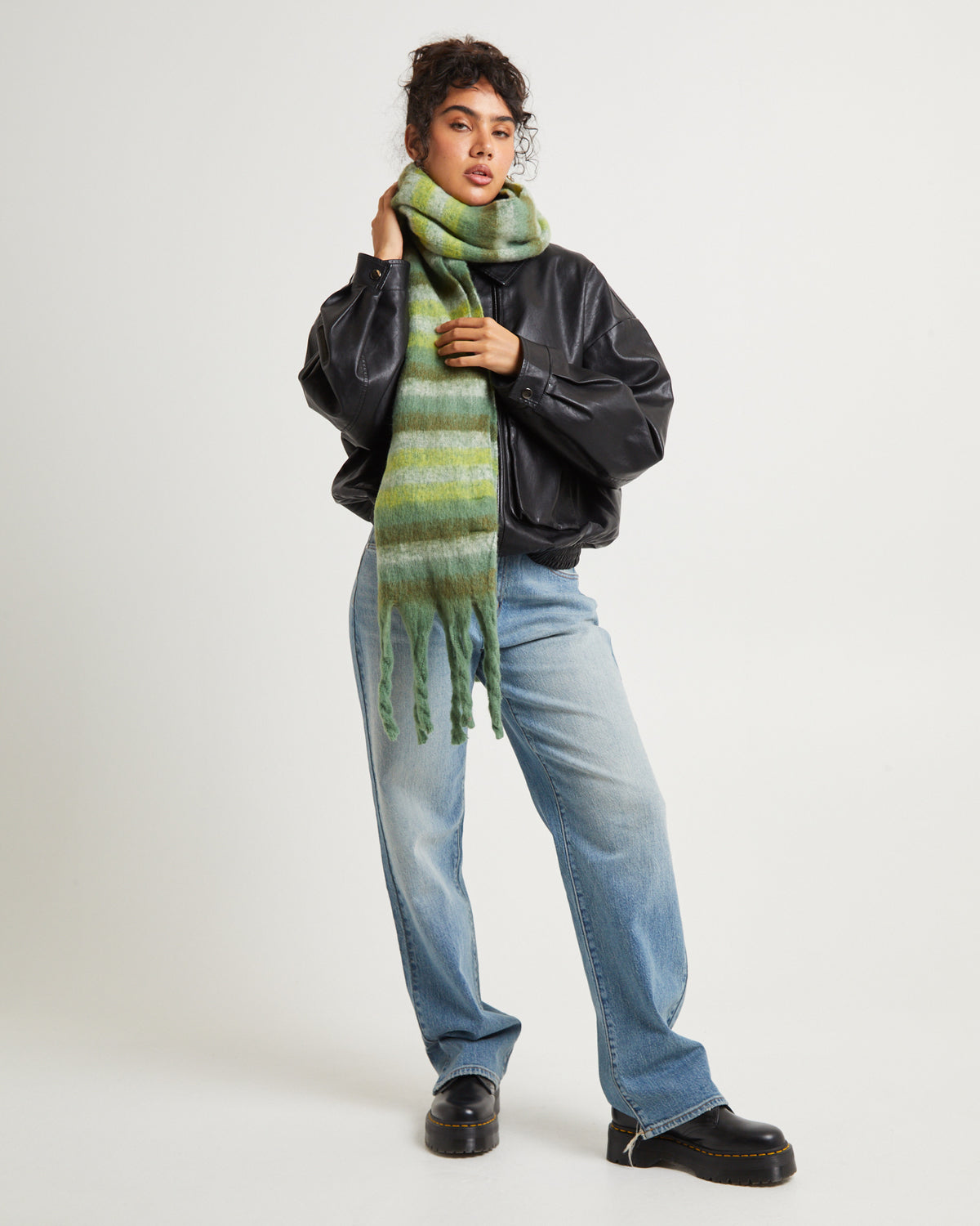 Fuzzy Scarf GREEN