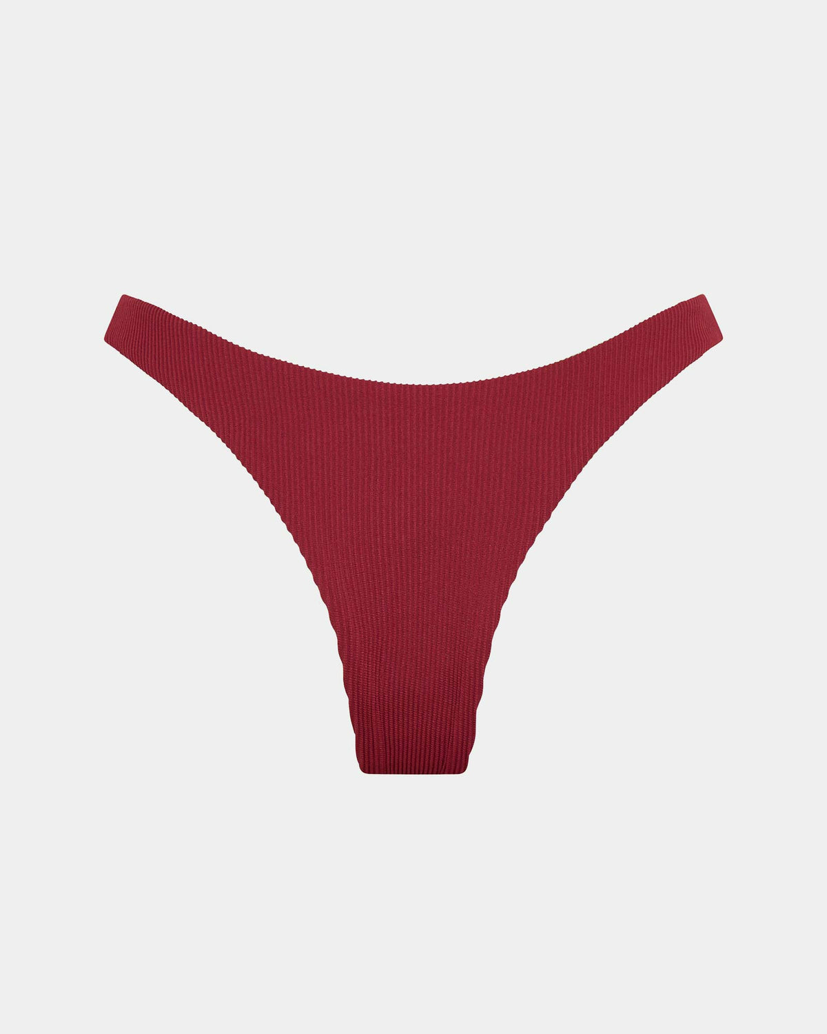 Rib Cheeky Bikini Bottoms BERRY