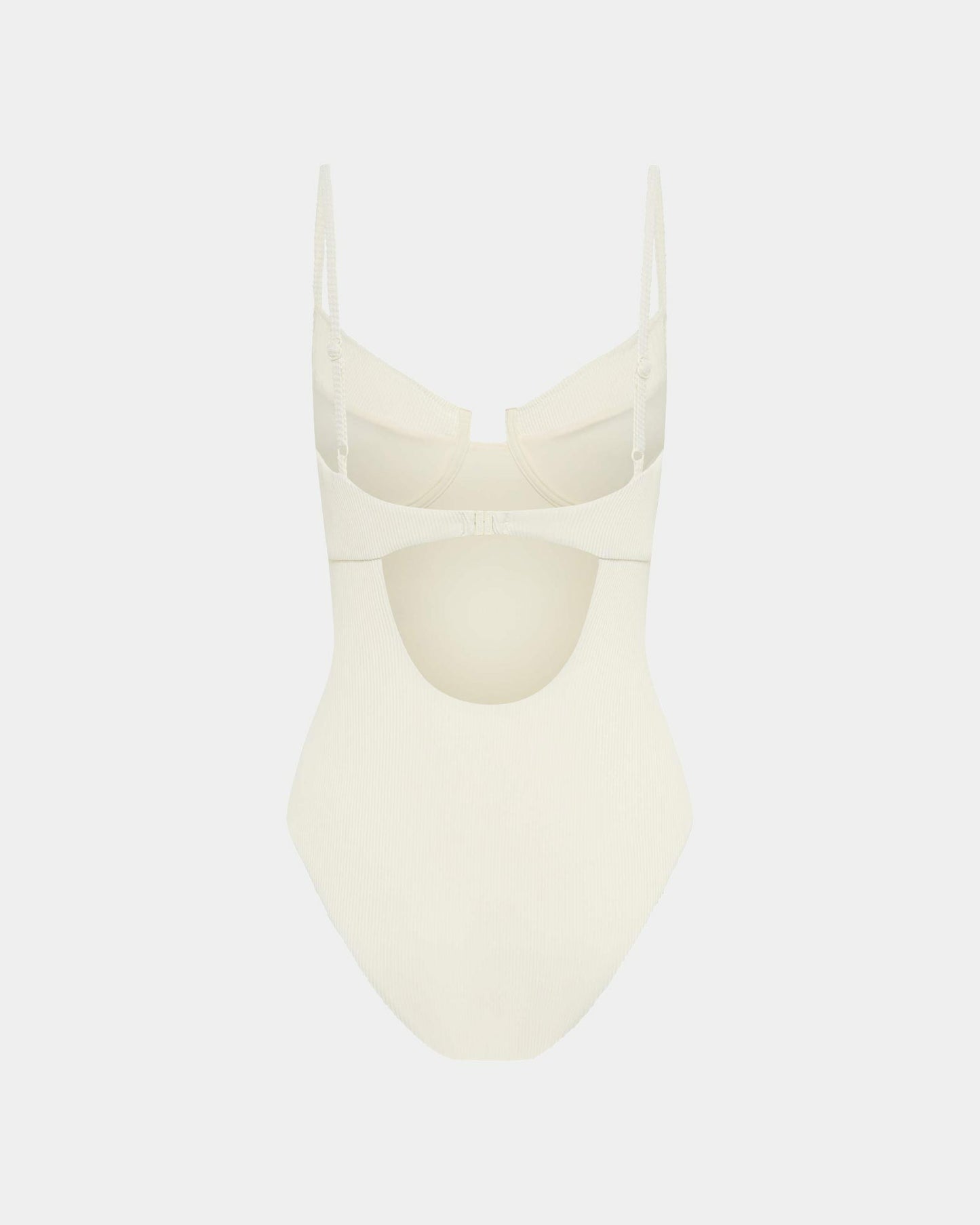 Rib Underwire Bikini Top One Piece