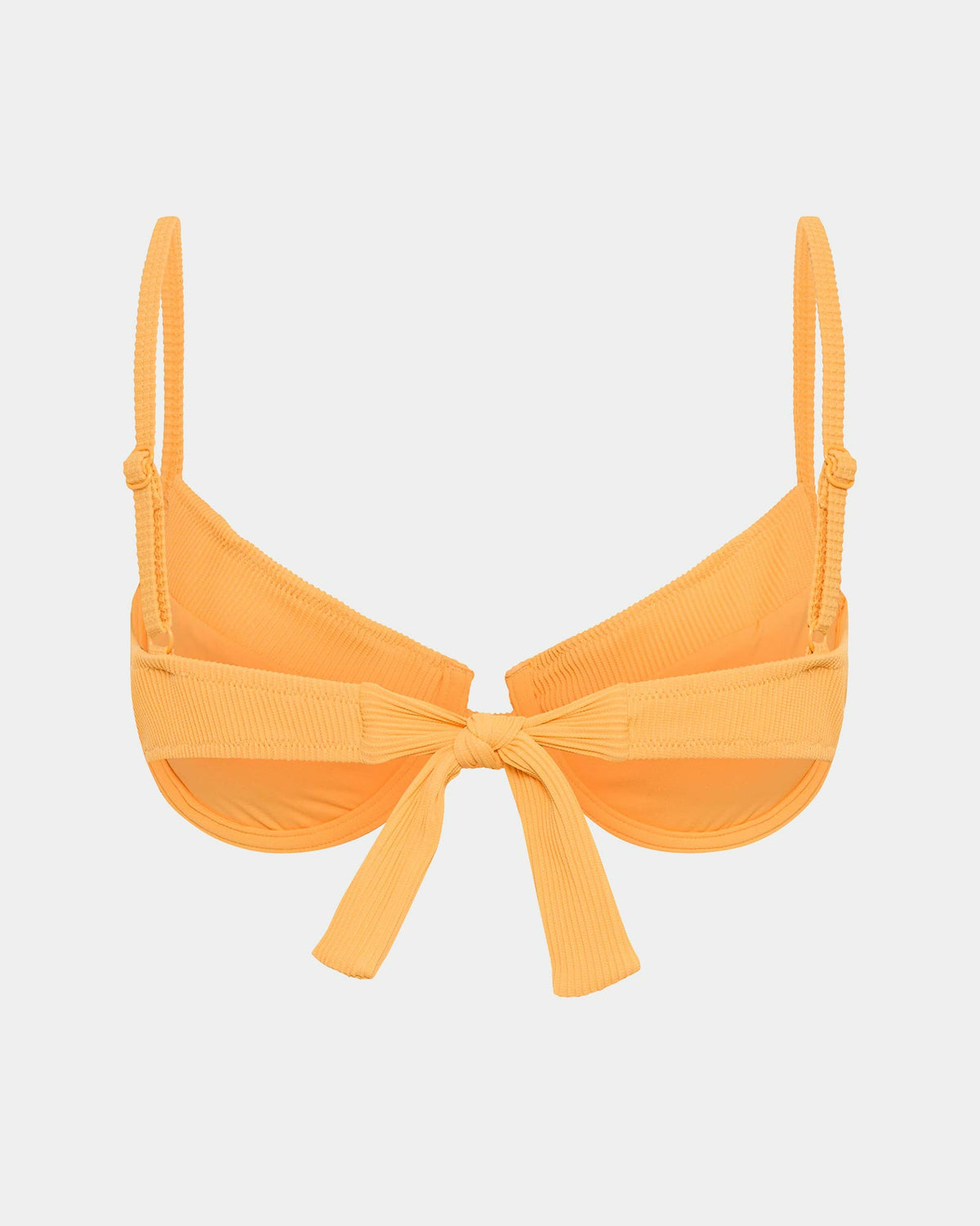 Rib Underwire Tie Back Bikini Top MANGO