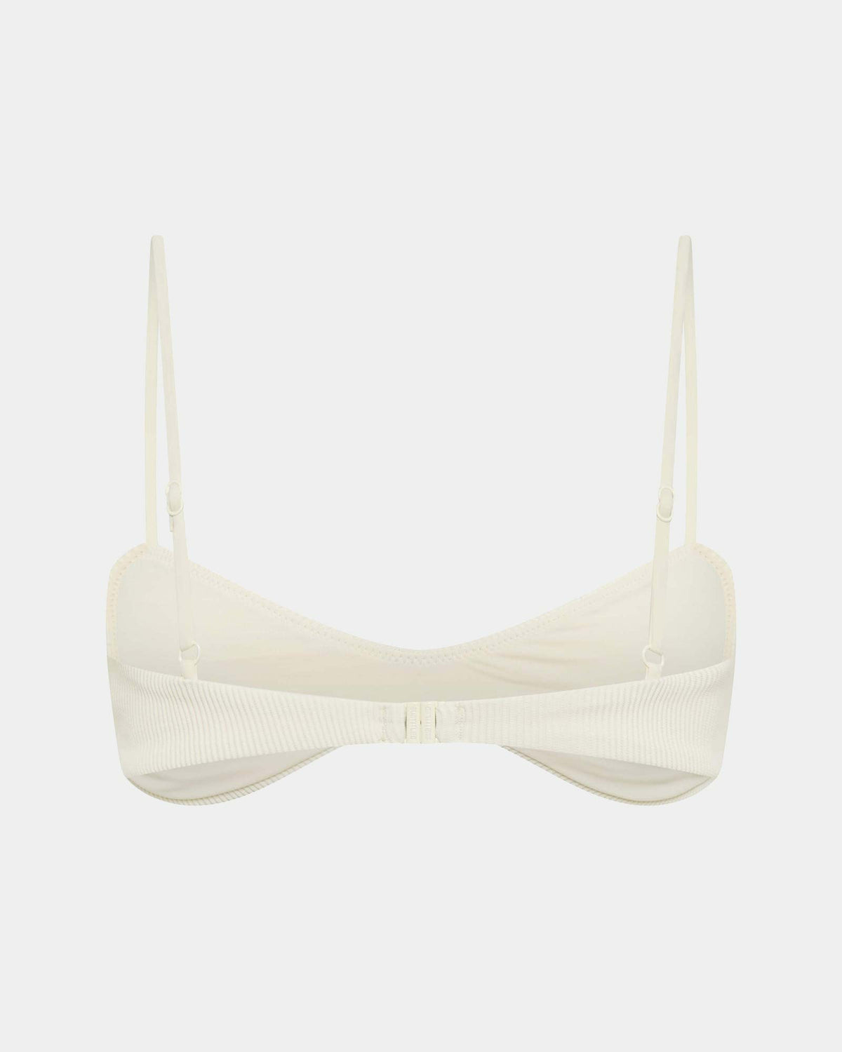 Rib Curve Crop Bikini Top ALMOND