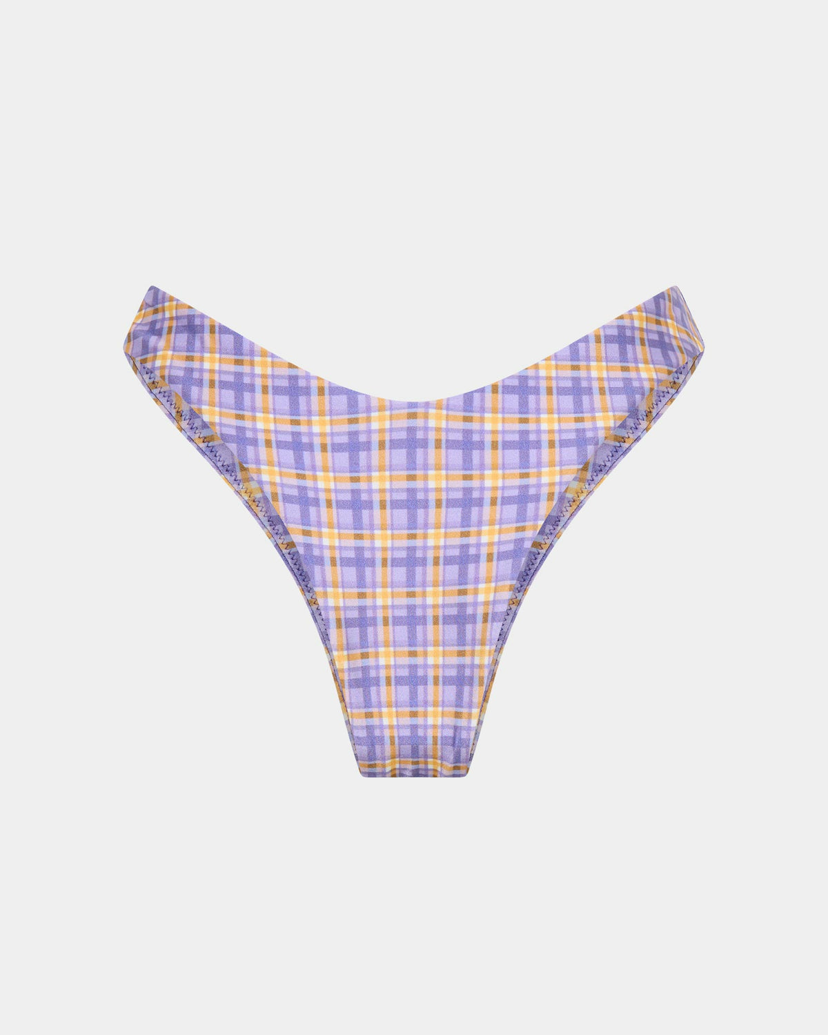 India Blurred Check Underwire Bikini Top Bikini Set GRAPE